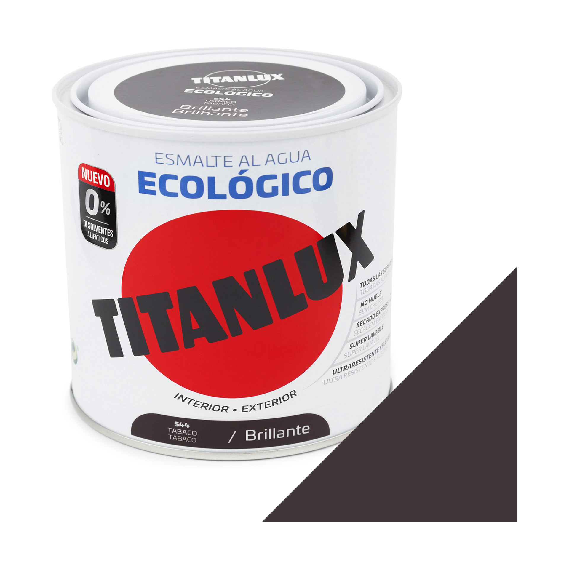 Esmalte Ecológico Base Água Brilhante Titanlux Tabaco 250ml