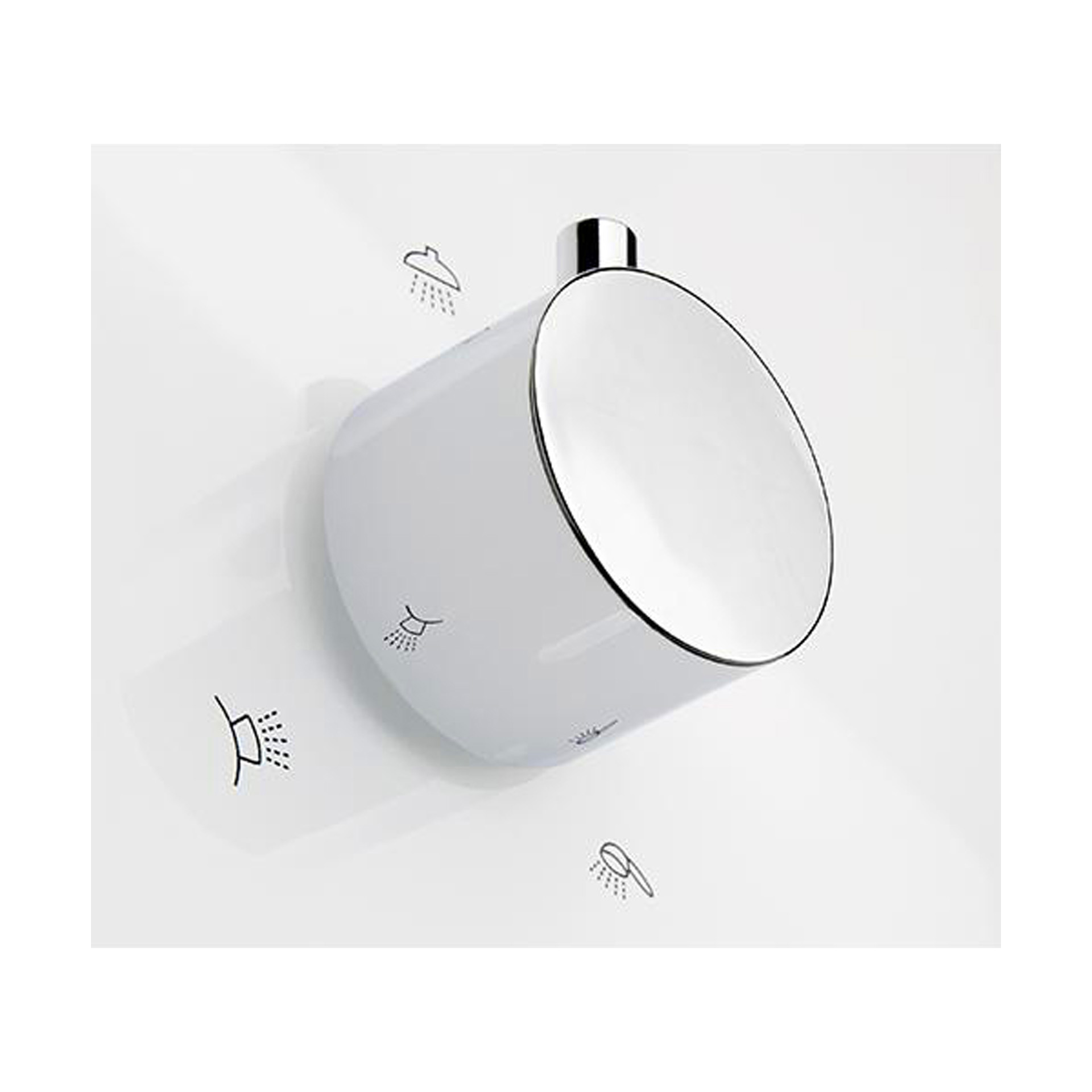 Coluna Duche Tous Vidro e Alumínio Branco