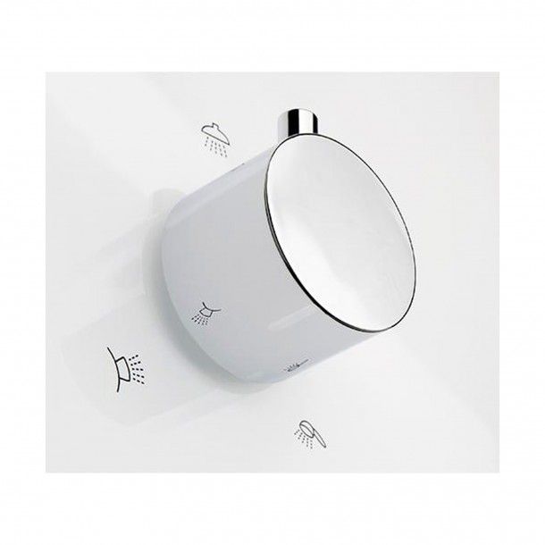 Coluna Duche Tous Vidro e Alumínio Branco Coluna Duche Tous Vidro e Alumínio Branco