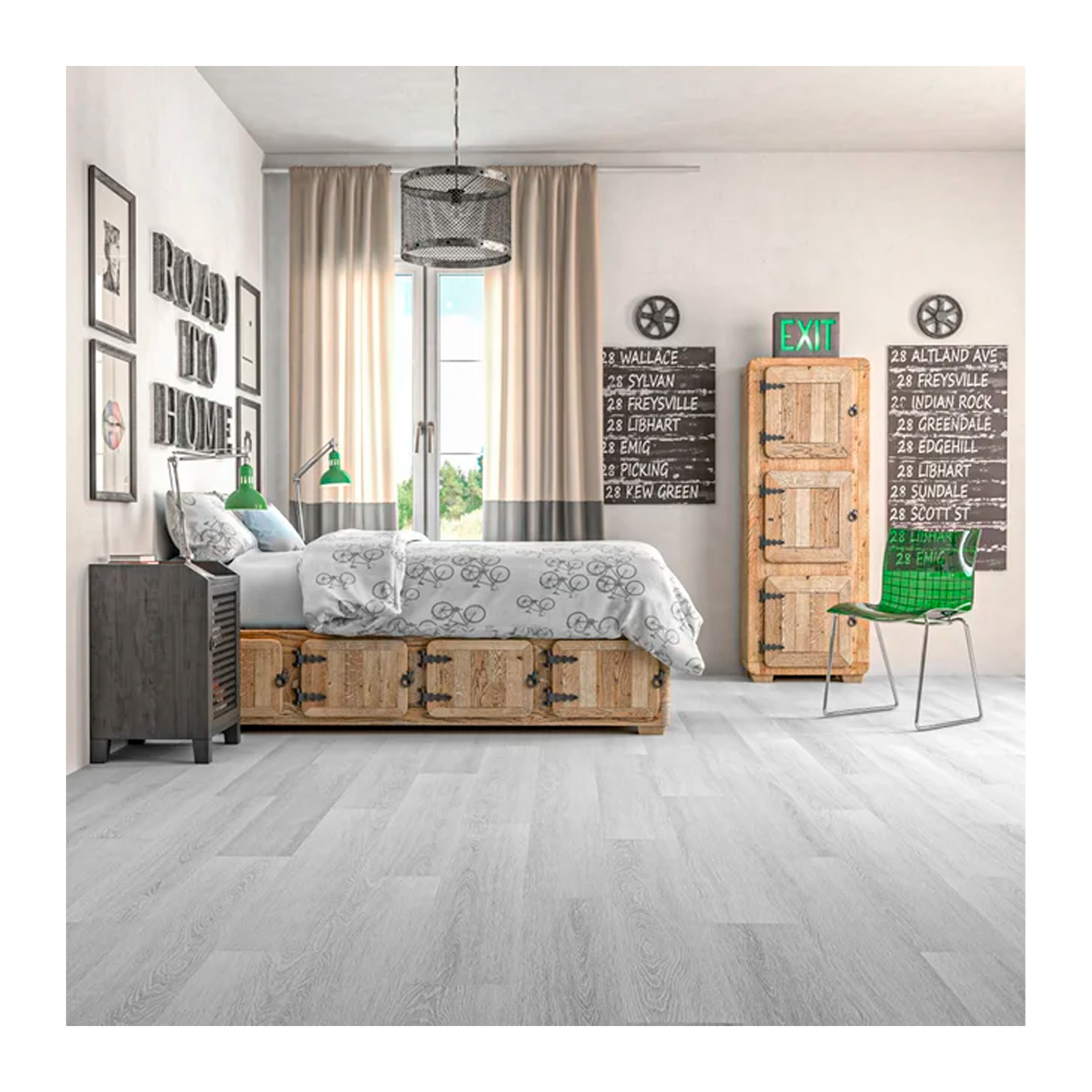 Pavimento Vinílico Essence Silver 55 1220x182x5.5mm Skuba