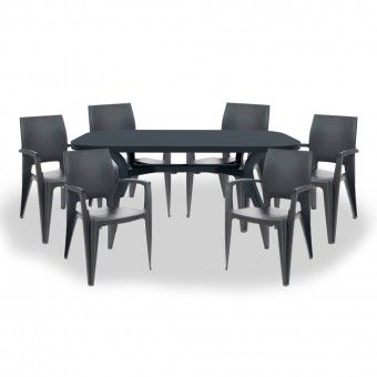 Mesa Retangular Extensvel Bolvia e 6 Cadeiras Joluce