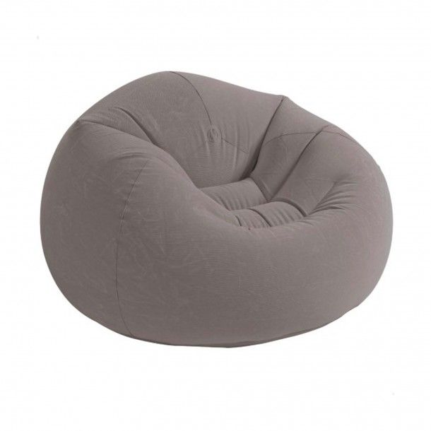 Puff Insuflvel Redondo 71cm Cinza BestWay