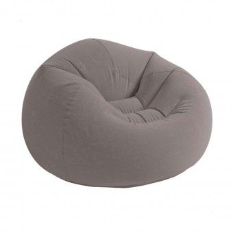 Puff Insuflvel Redondo 71cm Cinza BestWay