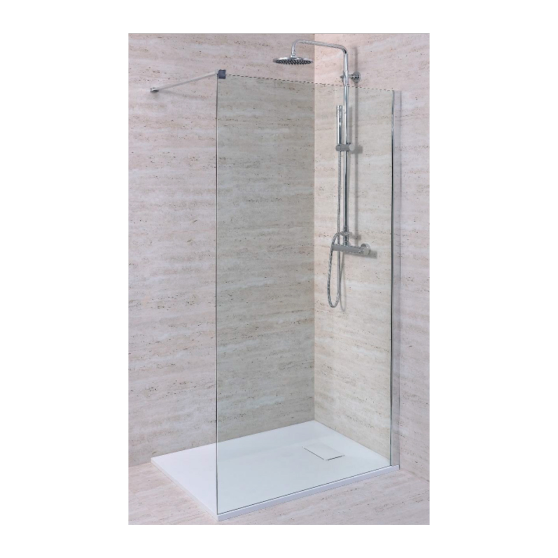 Painel de Duche Itália Cromado 118-120x195cm Sivassano