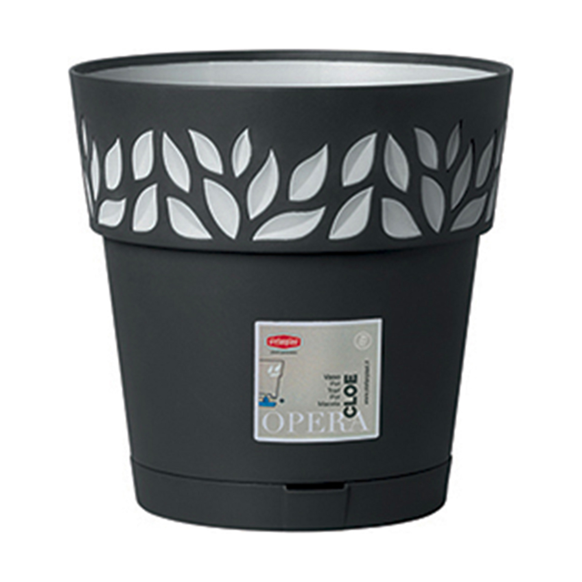 Vaso Plástico Grafite Ø 20 cm