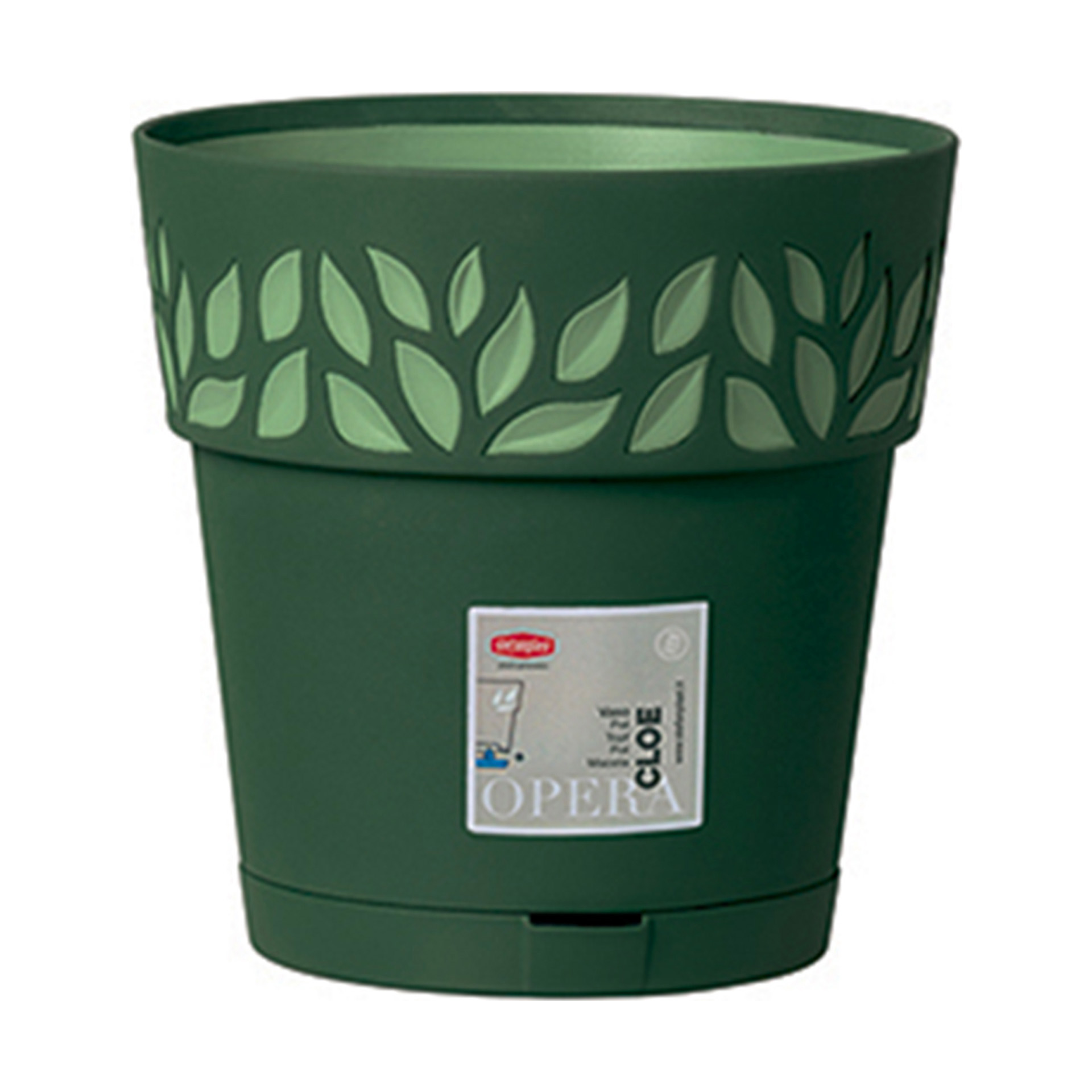 Vaso Plástico Verde Oliva Ø 20 cm