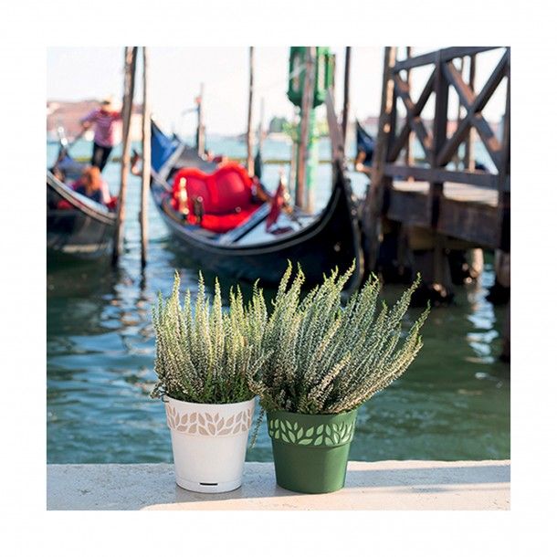 Vaso Plástico Verde Oliva Ø 30 cm Vaso Plástico Verde Oliva Ø 30 cm