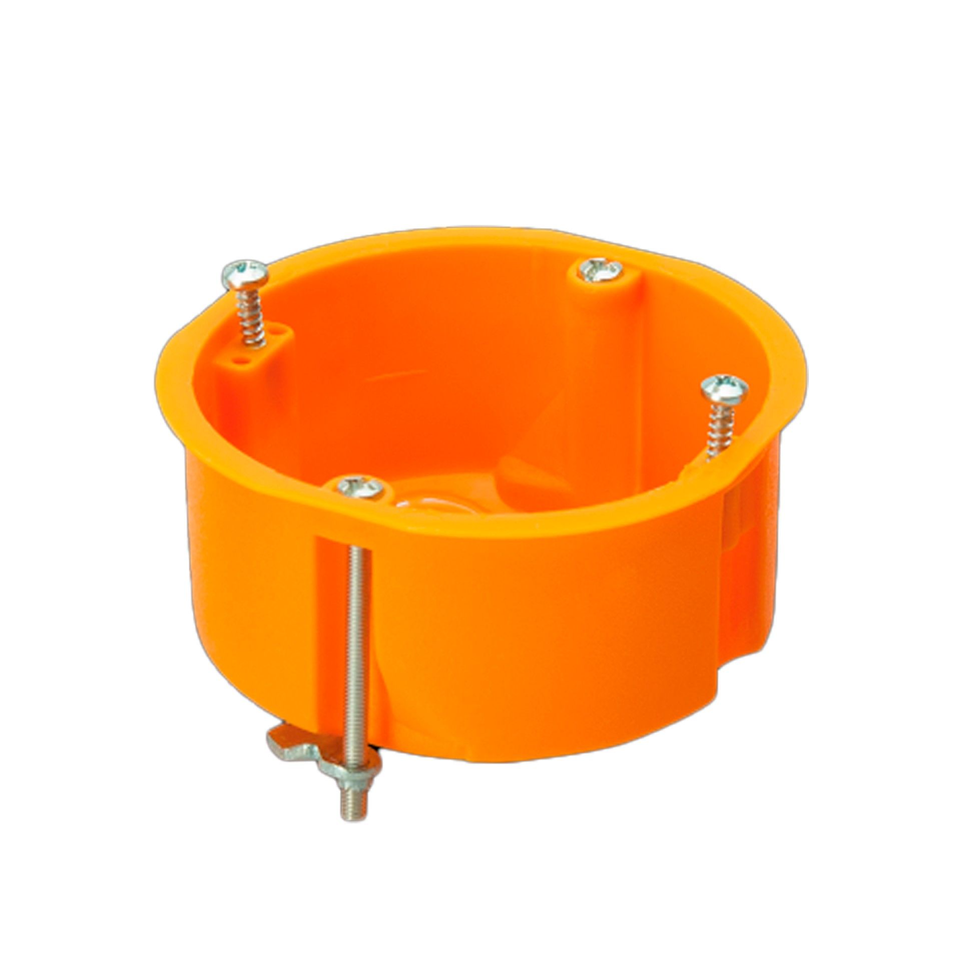 Caixa Simples de Aparelhagem para Gesso Cartonado Laranja