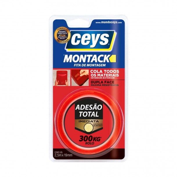 Fita de Montagem Dupla Face 19mmx2.5M Ceys