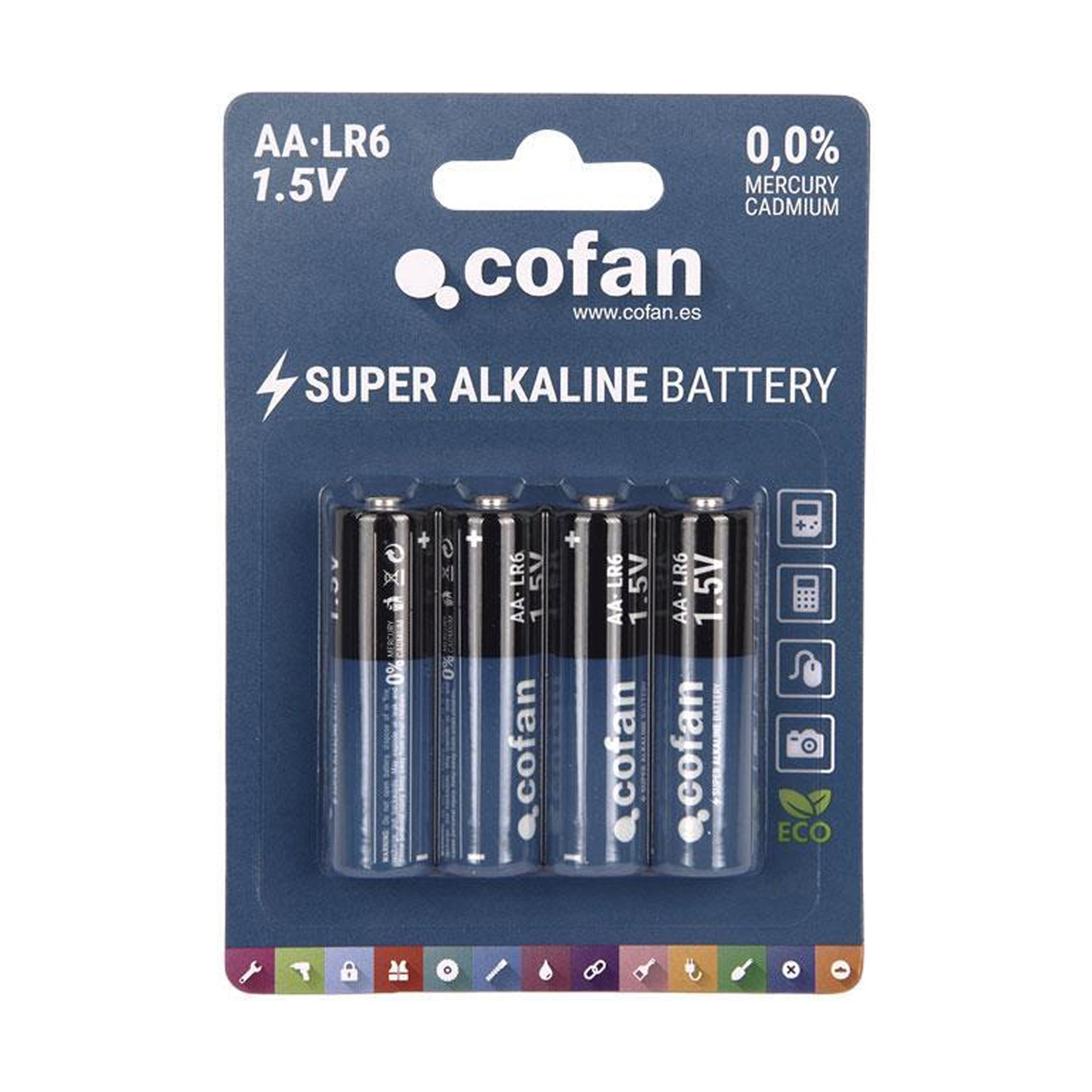 Pilha Super Alcalina LR06AA 1.5V Cofan