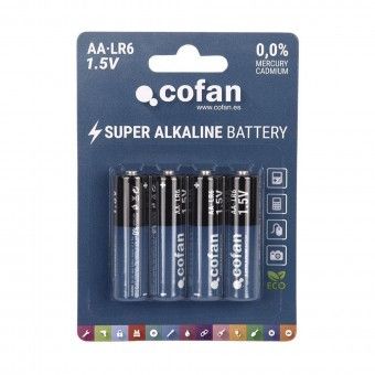 Pilha Super Alcalina LR06AA 1.5V Cofan