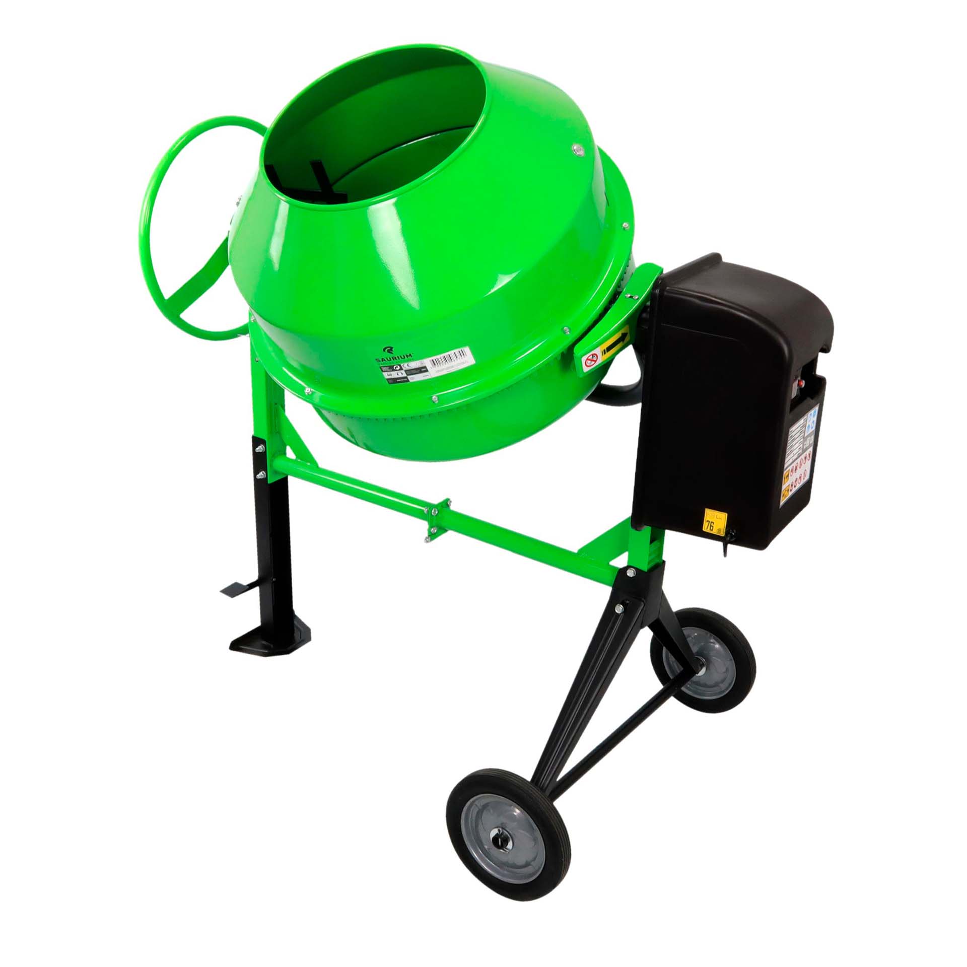 Betoneira Elétrica com Travão e Pedal 180L 800W 220V Saurium