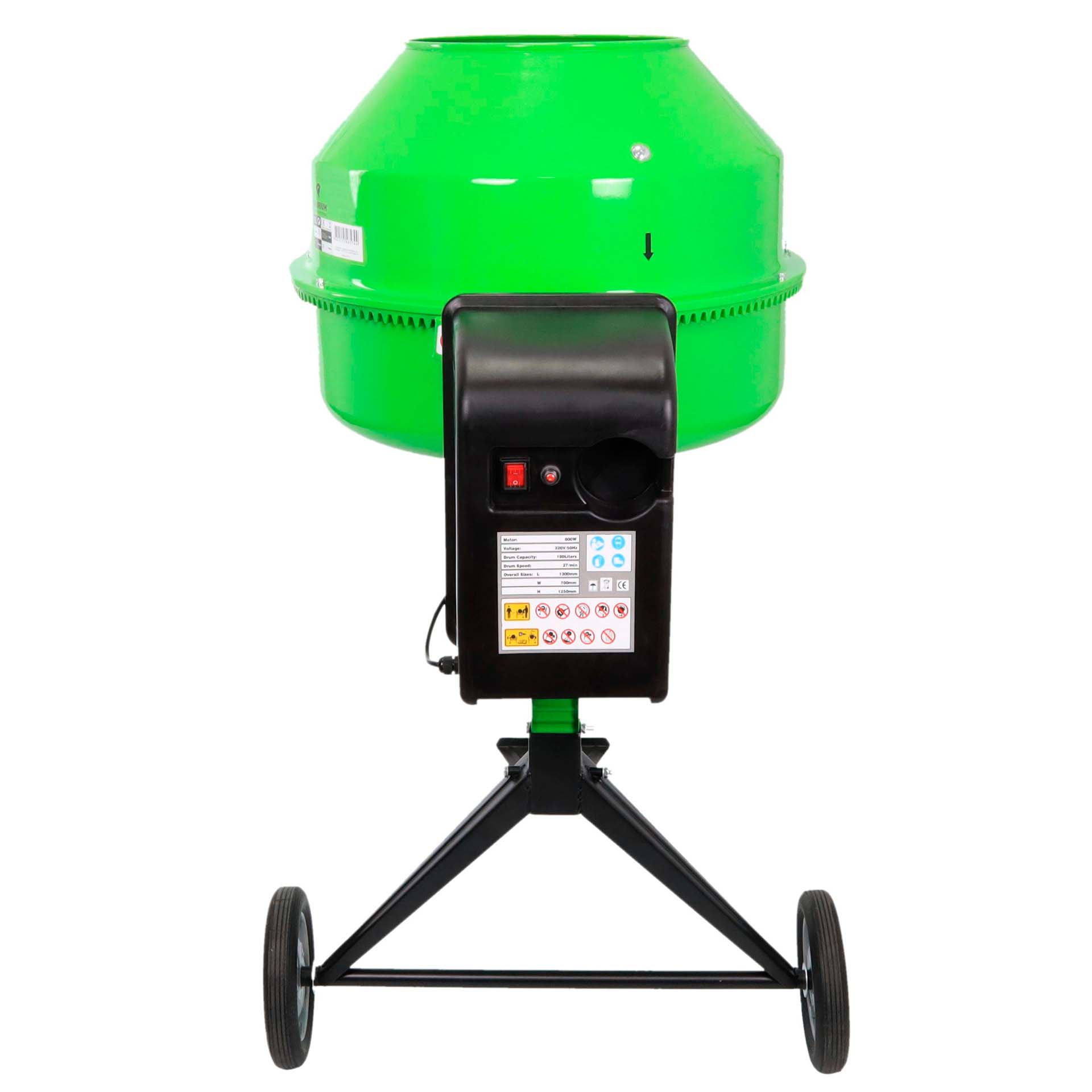 Betoneira Elétrica com Travão e Pedal 180L 800W 220V Saurium