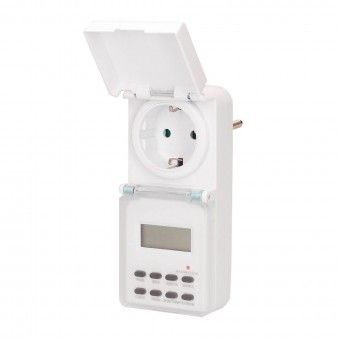 Temporizador Digital para Exterior 2P+T 16A PC