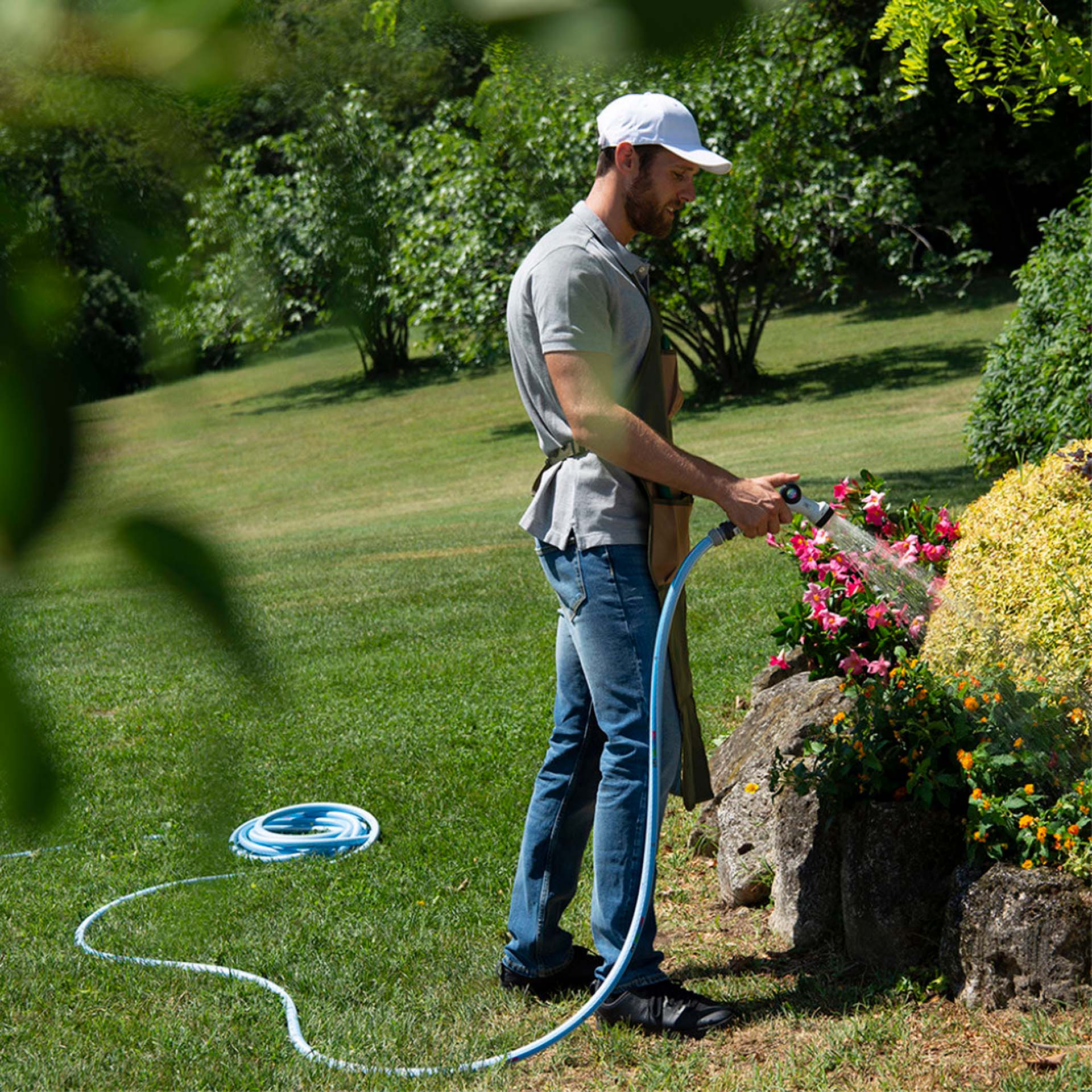 Mangueira de Jardim 170g/m 15mm 25M Jeans NTS Fitt