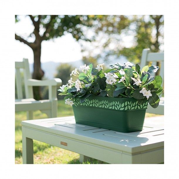 Floreira Plstico Cloe Verde Oliva - 50 cm