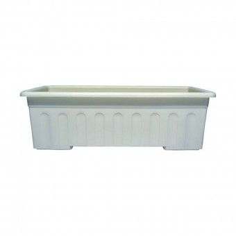 Floreira Retangular de Plstico Branca - 40 cm