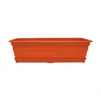 Floreira Plstico Europa com Prato Terracota - 50 cm
