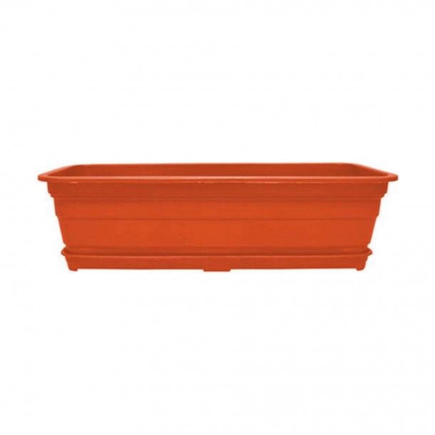 Floreira Plstico Europa com Prato Terracota - 50 cm