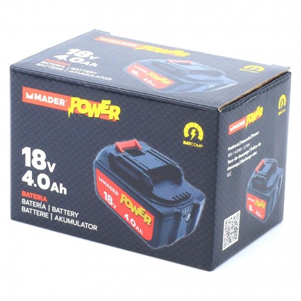 Motosserra 36/40V 355mm + Carregador 21V + 2 Baterias 4.0Ah Mader Motosserra 36/40V 355mm + Carregador 21V + 2 Baterias 4.0Ah Mader