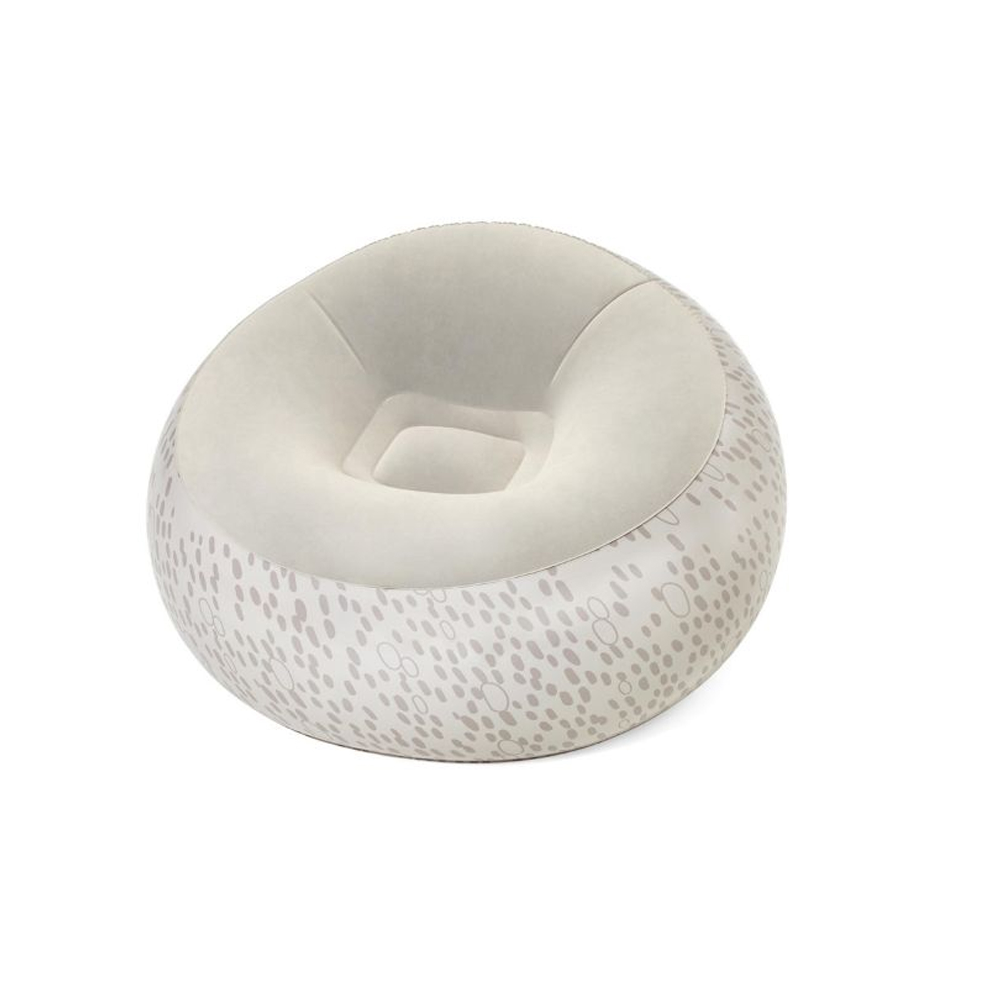 Puff Insuflável Redondo Bege Ø 112cm