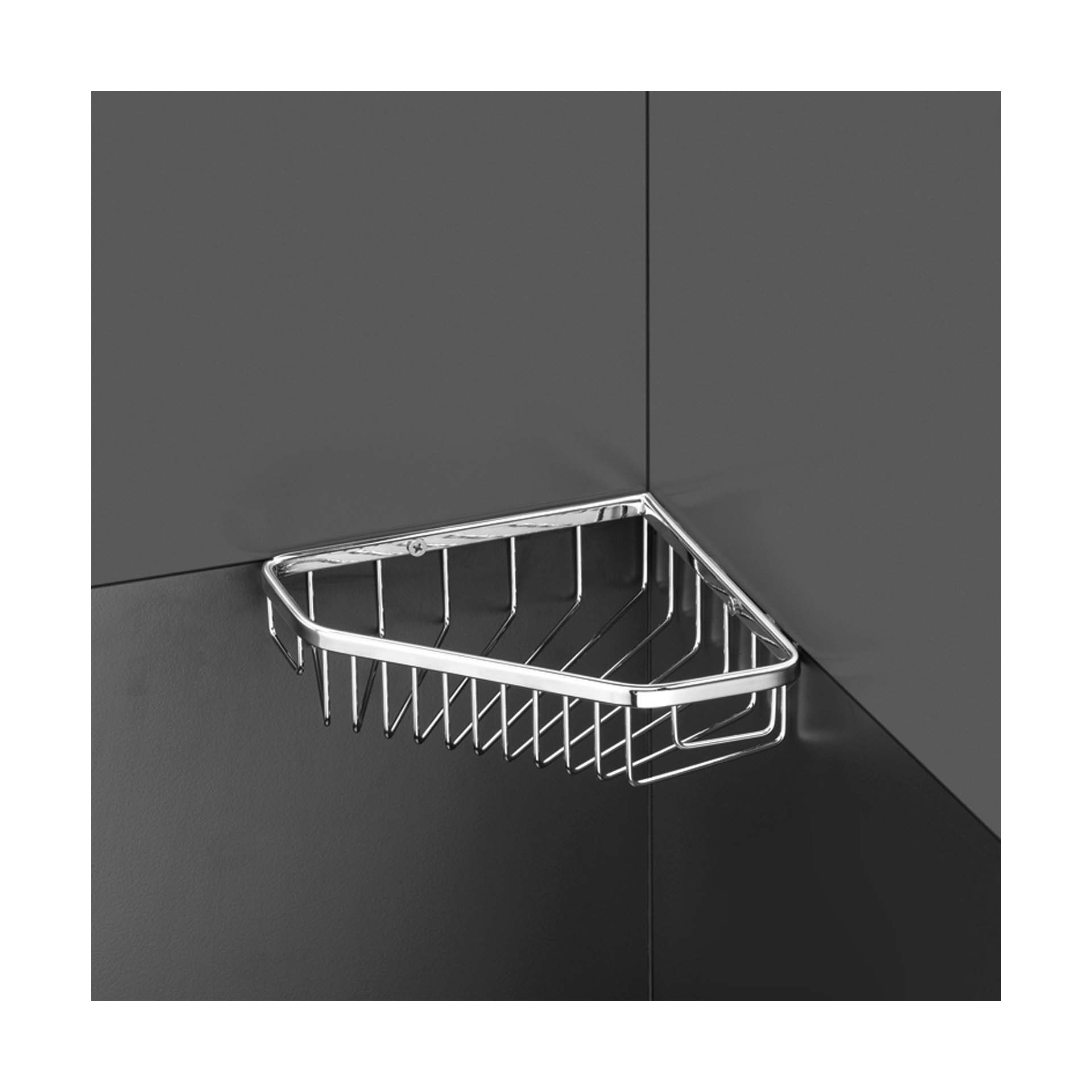 Saboneteira de Canto Krom 17x17x4.5cm Inox Tatay