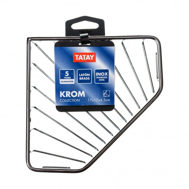 Saboneteira de Canto Krom 17x17x4.5cm Inox Tatay Saboneteira de Canto Krom 17x17x4.5cm Inox Tatay