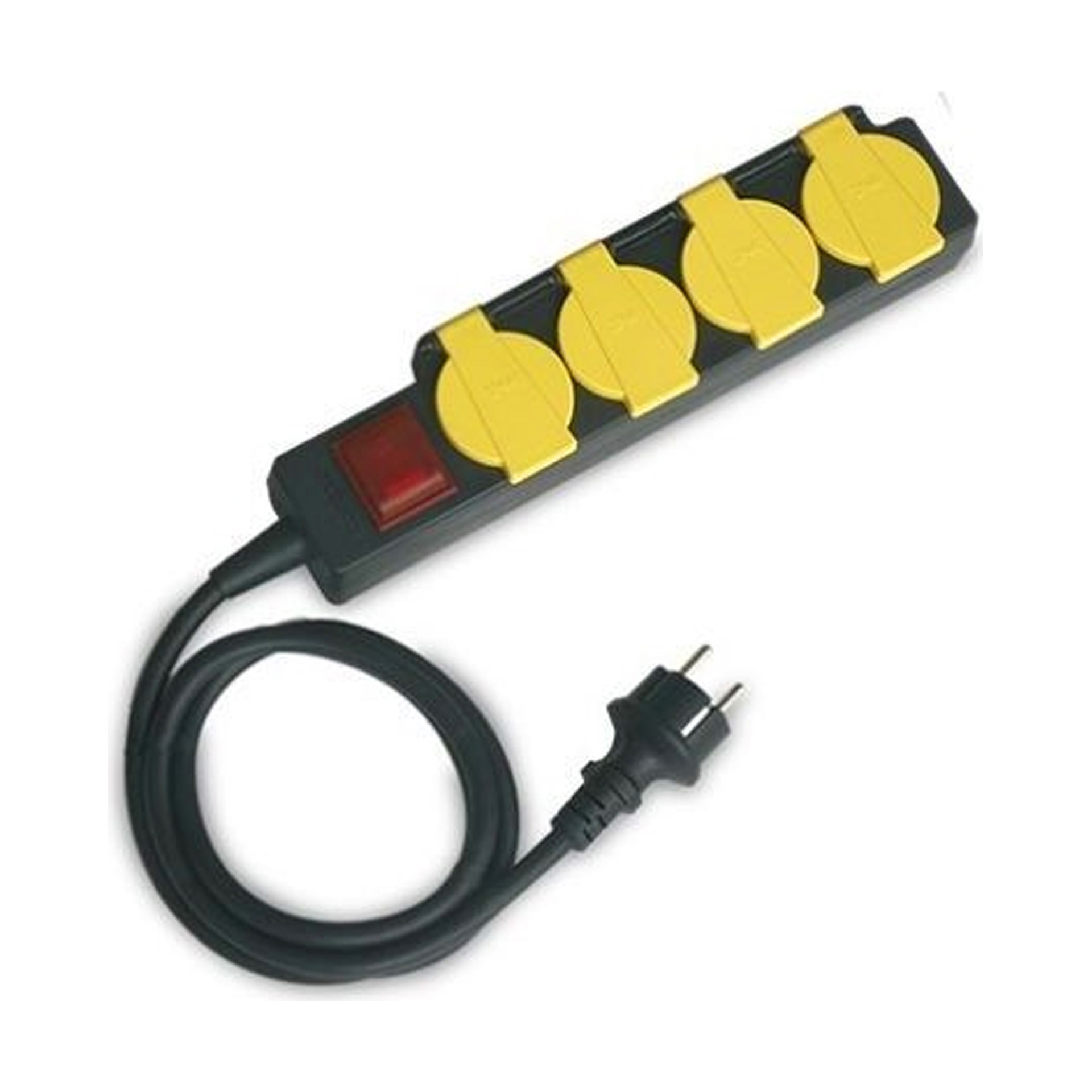 Extensão 4 Tomadas Exterior com Proteções 1,5M