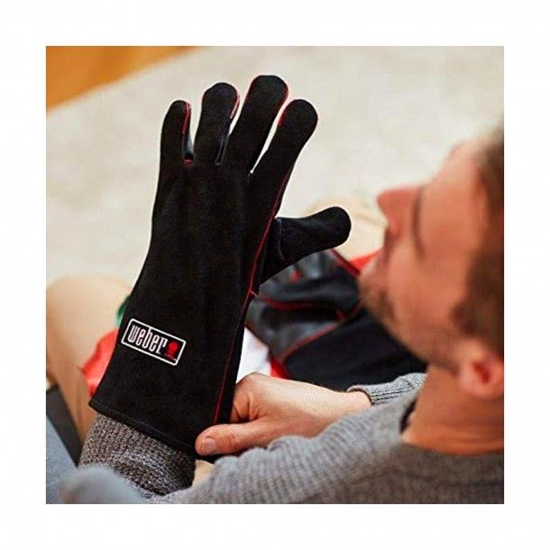 Luvas de Couro Weber para Churrasco Luvas de Couro Weber para Churrasco