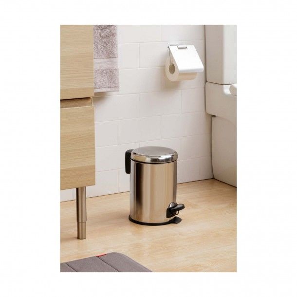 Balde de Lixo WC Nordic Cromado 3L Tatay Balde de Lixo WC Nordic Cromado 3L Tatay