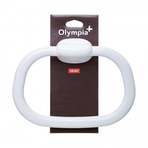 Toalheiro Argola Olympia Polipropileno Branco Tatay Toalheiro Argola Olympia Polipropileno Branco Tatay
