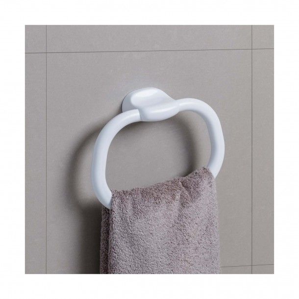 Toalheiro Argola Olympia Polipropileno Branco Tatay