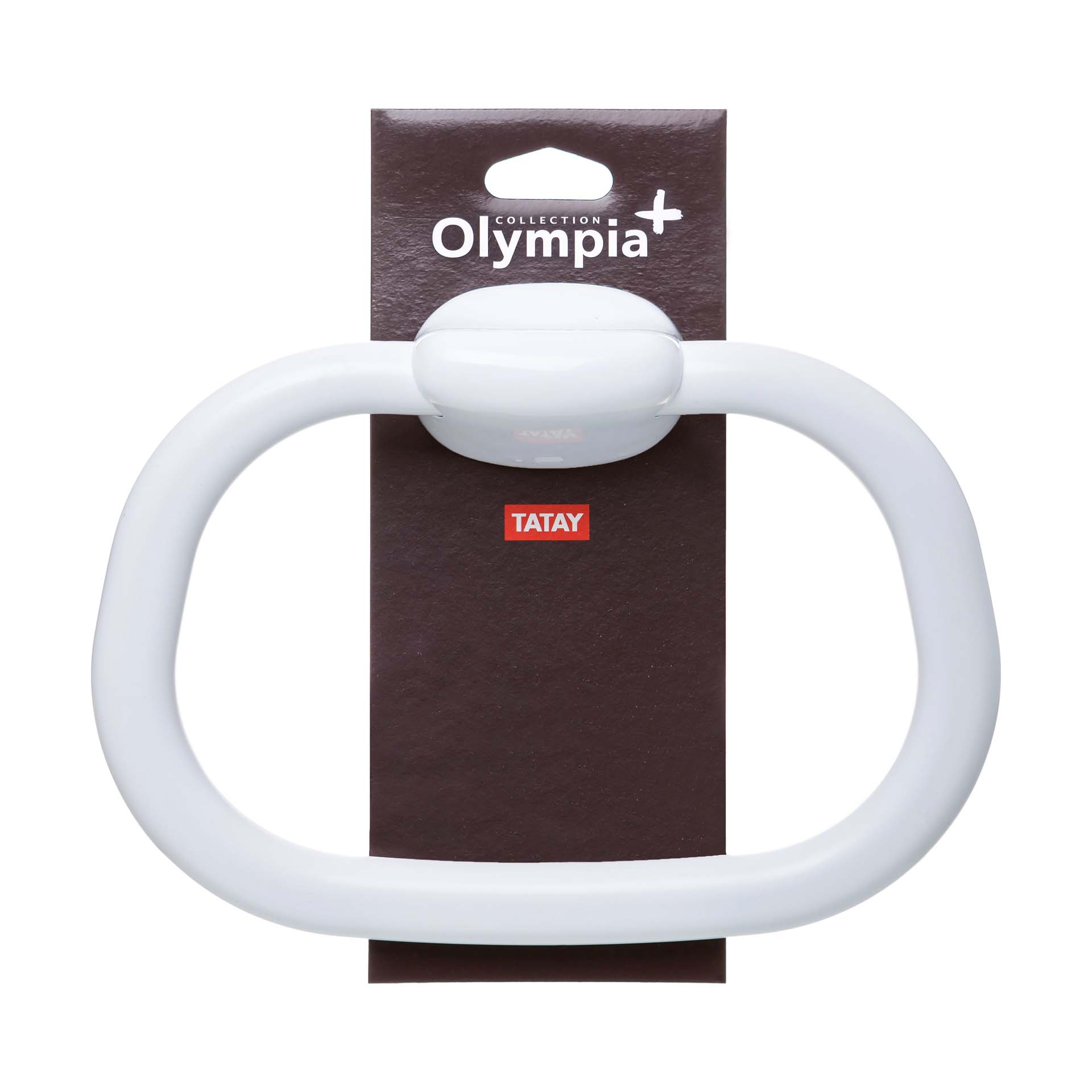 Toalheiro Argola Olympia Polipropileno Branco Tatay