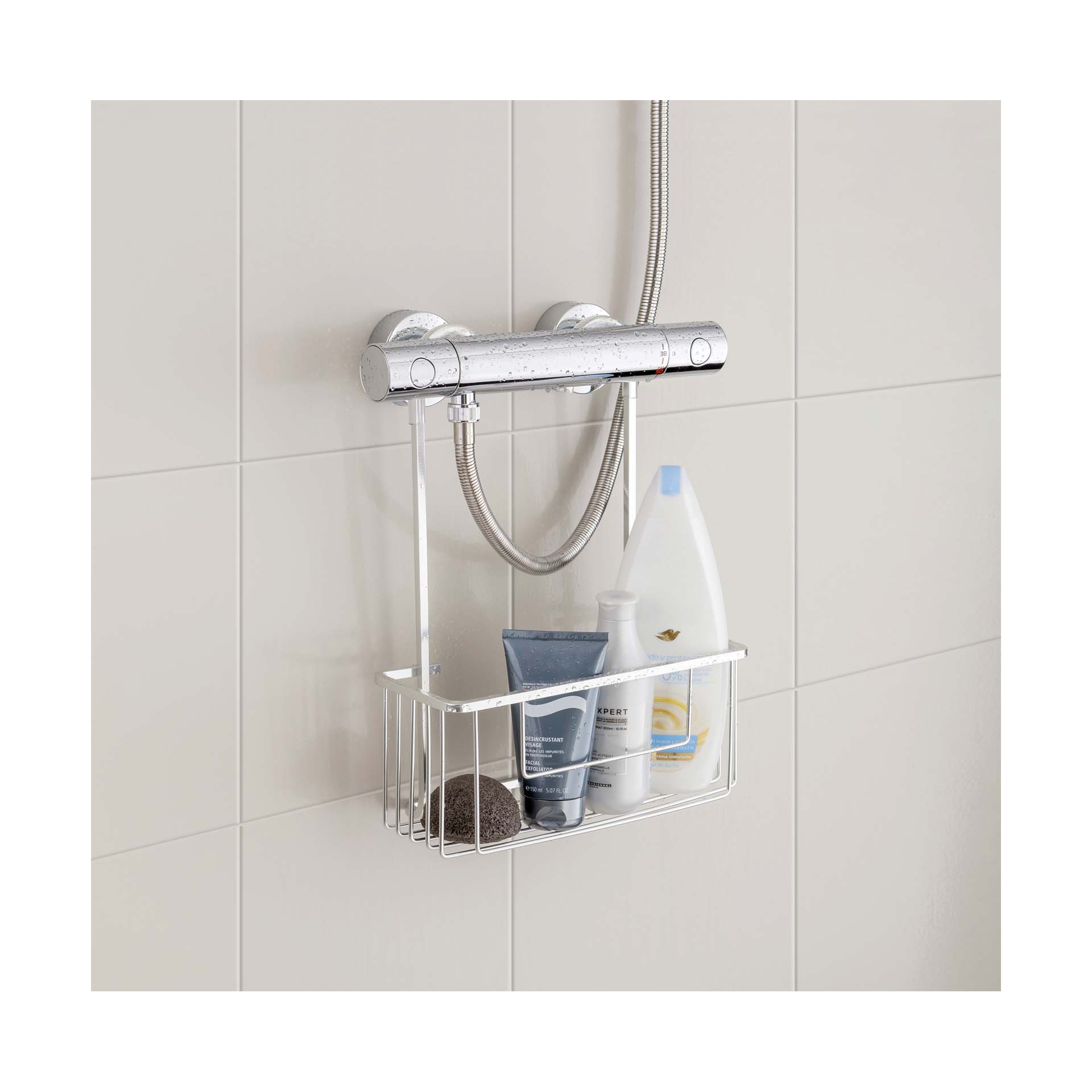 Cesto para Duche 40.5x29x14.50cm Alumínio Tatay