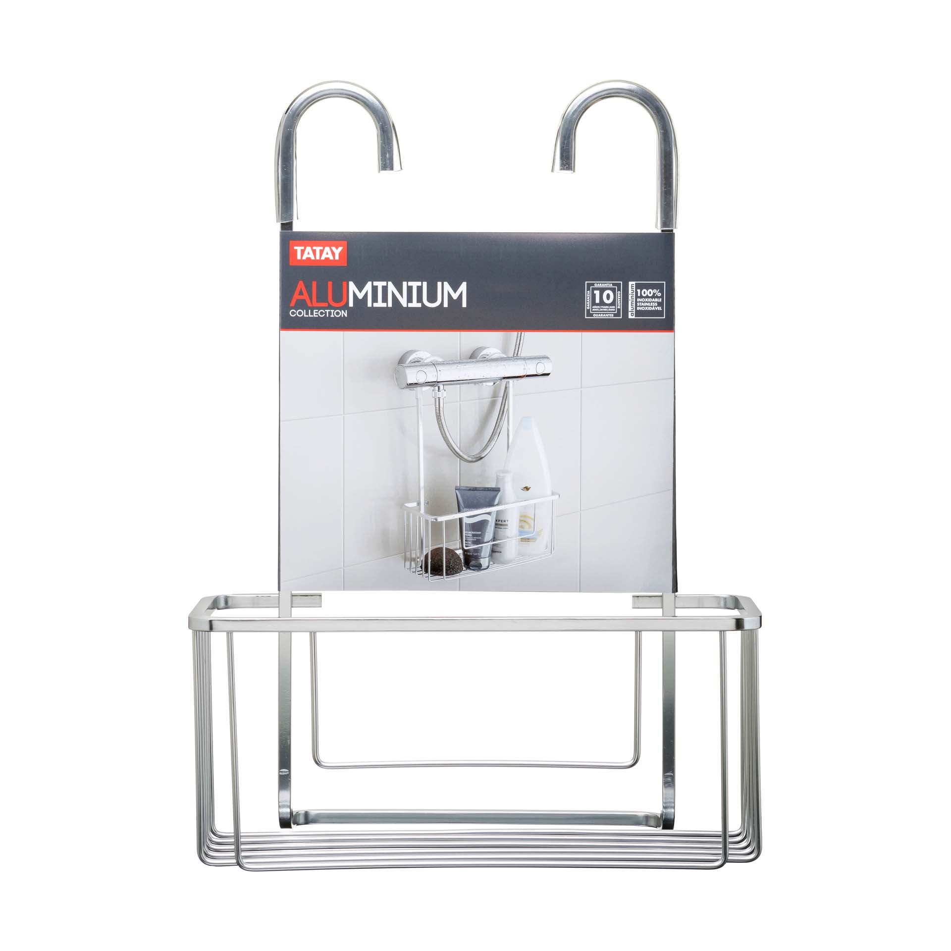 Cesto para Duche 40.5x29x14.50cm Alumínio Tatay