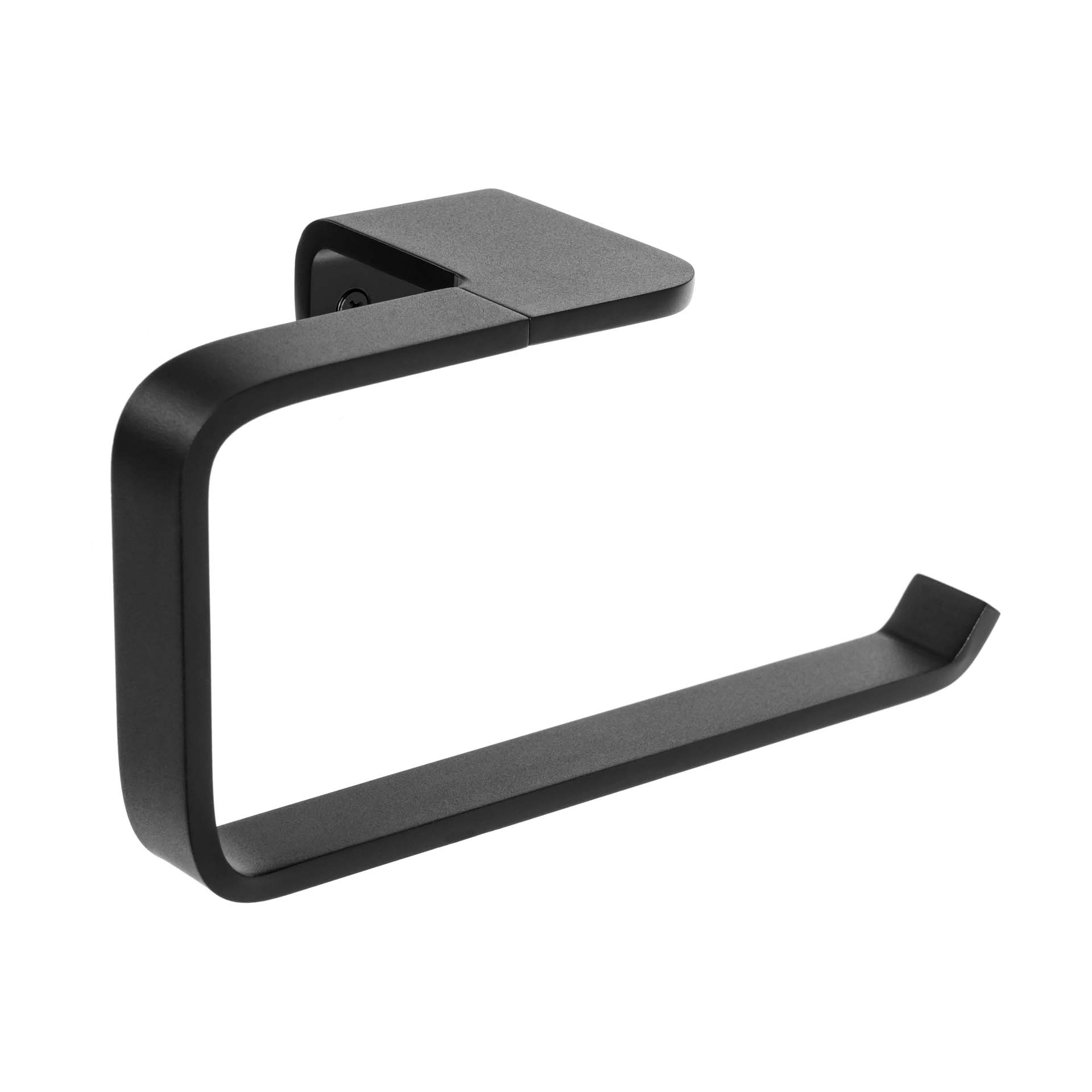 Toalheiro Argola de Colar Onyx Alumínio Preto Tatay