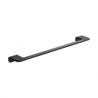 Toalheiro Barra de Colar Onyx Alumnio Preto 49cm Tatay