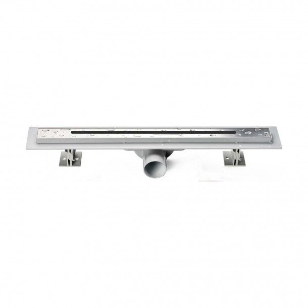 Canalete de Duche 500x36mm com Grelha Inox 304 Ranhurada Easy