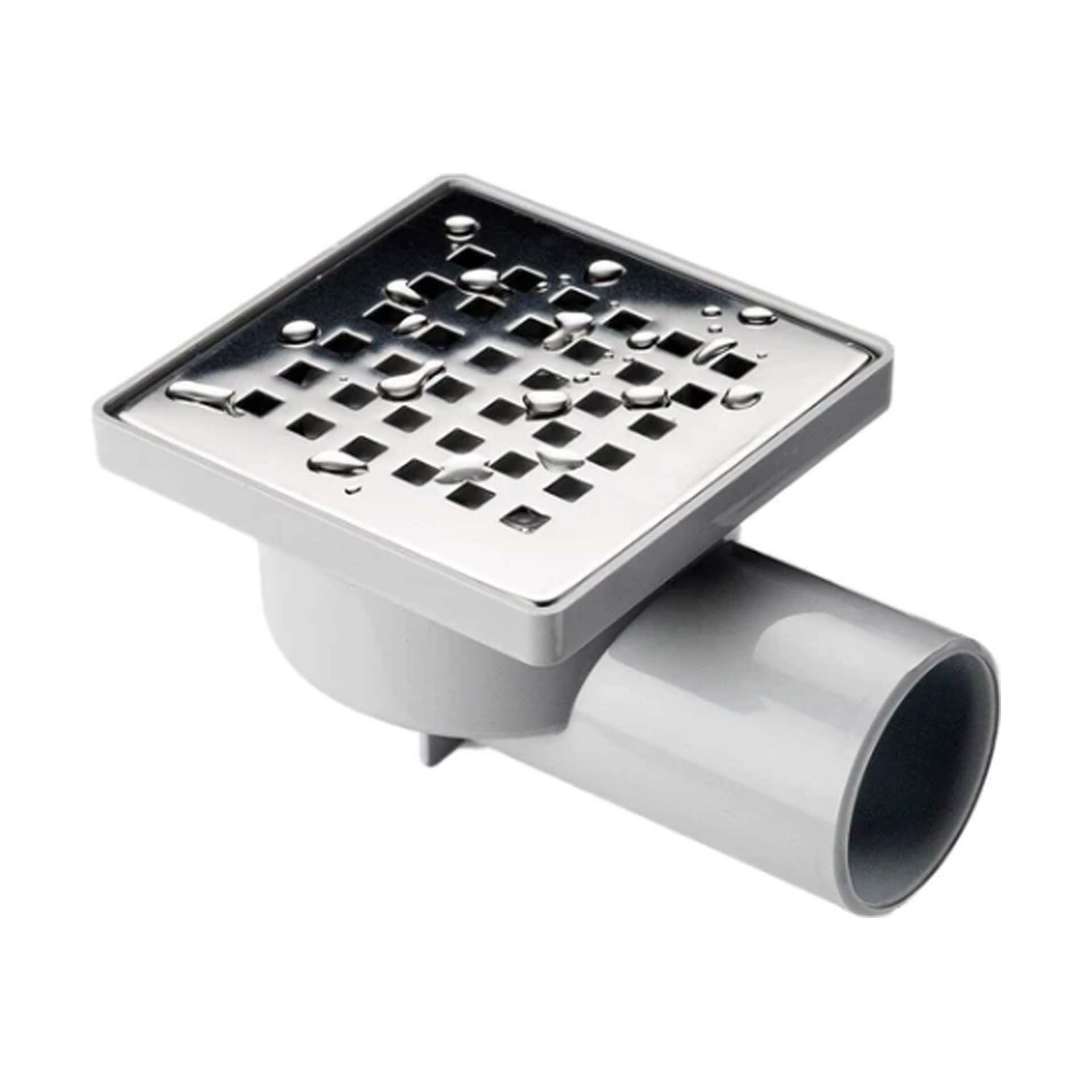 Ralo Sifonado com Grelha Inox 304 Easy Saída Horizontal 50mm