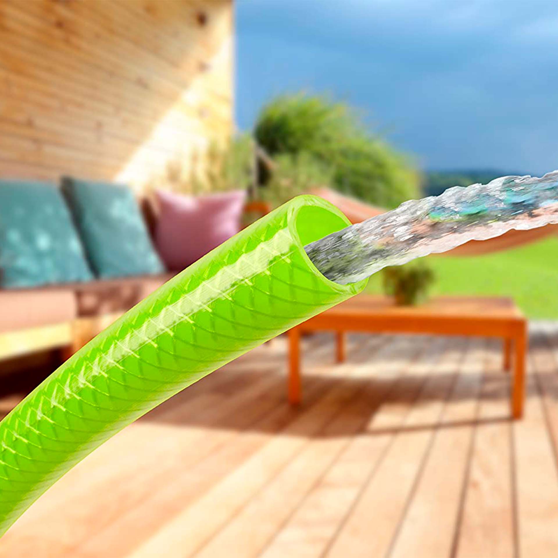 Mangueira de Jardim 140g/m 15mm Verde Multiborracha