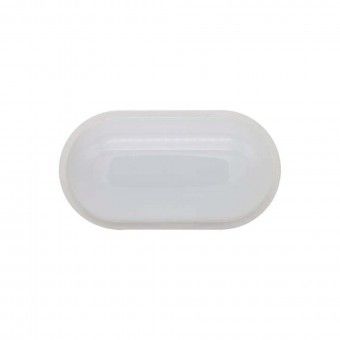 Aplique LED Saliente Oval PC IP54 8W 600Lm Branco Luxtar