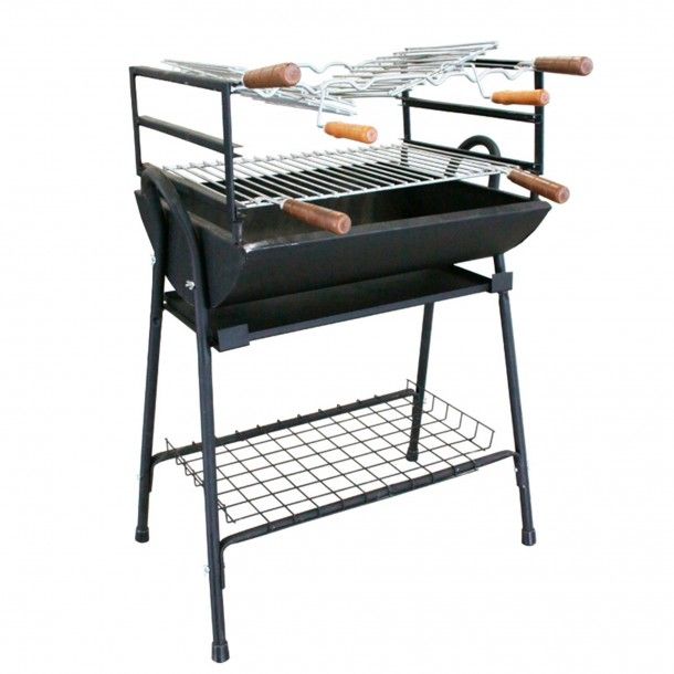 Barbecue a Carvo 4 Frangos 60x50x98cm