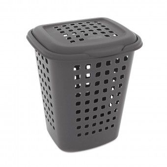 Cesto de Roupa Plstico Antracite 55L