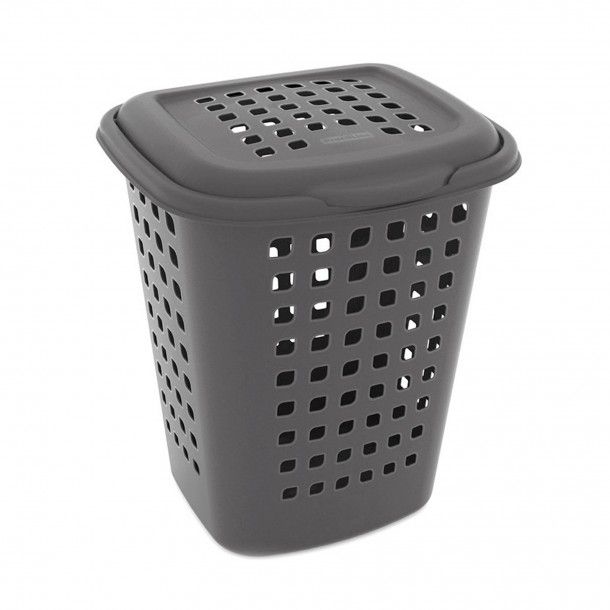Cesto de Roupa Plástico Antracite 55L Cesto de Roupa Plástico Antracite 55L
