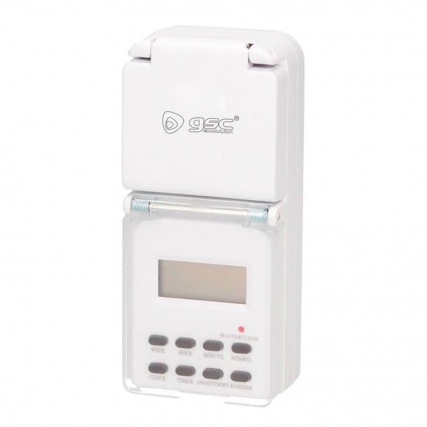 Temporizador Digital para Exterior 2P+T 16A PC Temporizador Digital para Exterior 2P+T 16A PC
