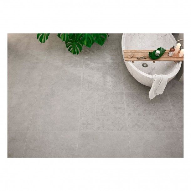 Pavimento Brera Cemento Retificado 60x60x0,9cm BellaCasa Pavimento Brera Cemento Retificado 60x60x0,9cm BellaCasa