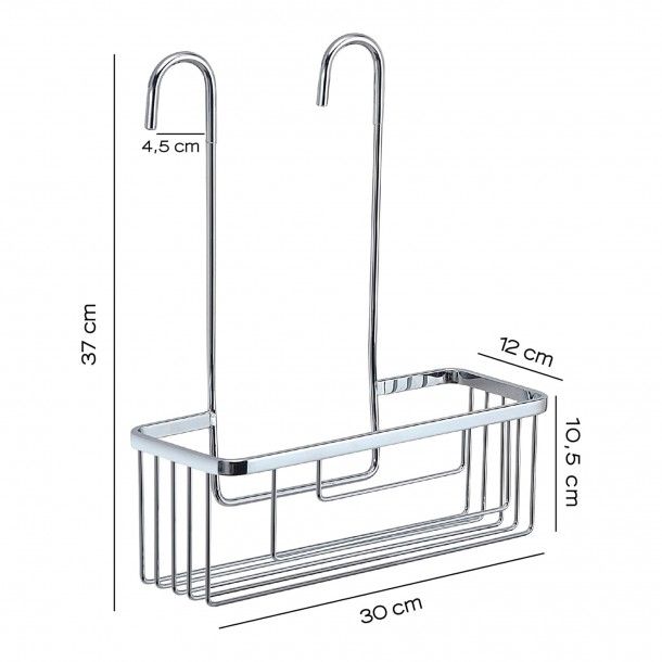 Cesto para Duche 30x12x37cm Cromado Gedy Cesto para Duche 30x12x37cm Cromado Gedy