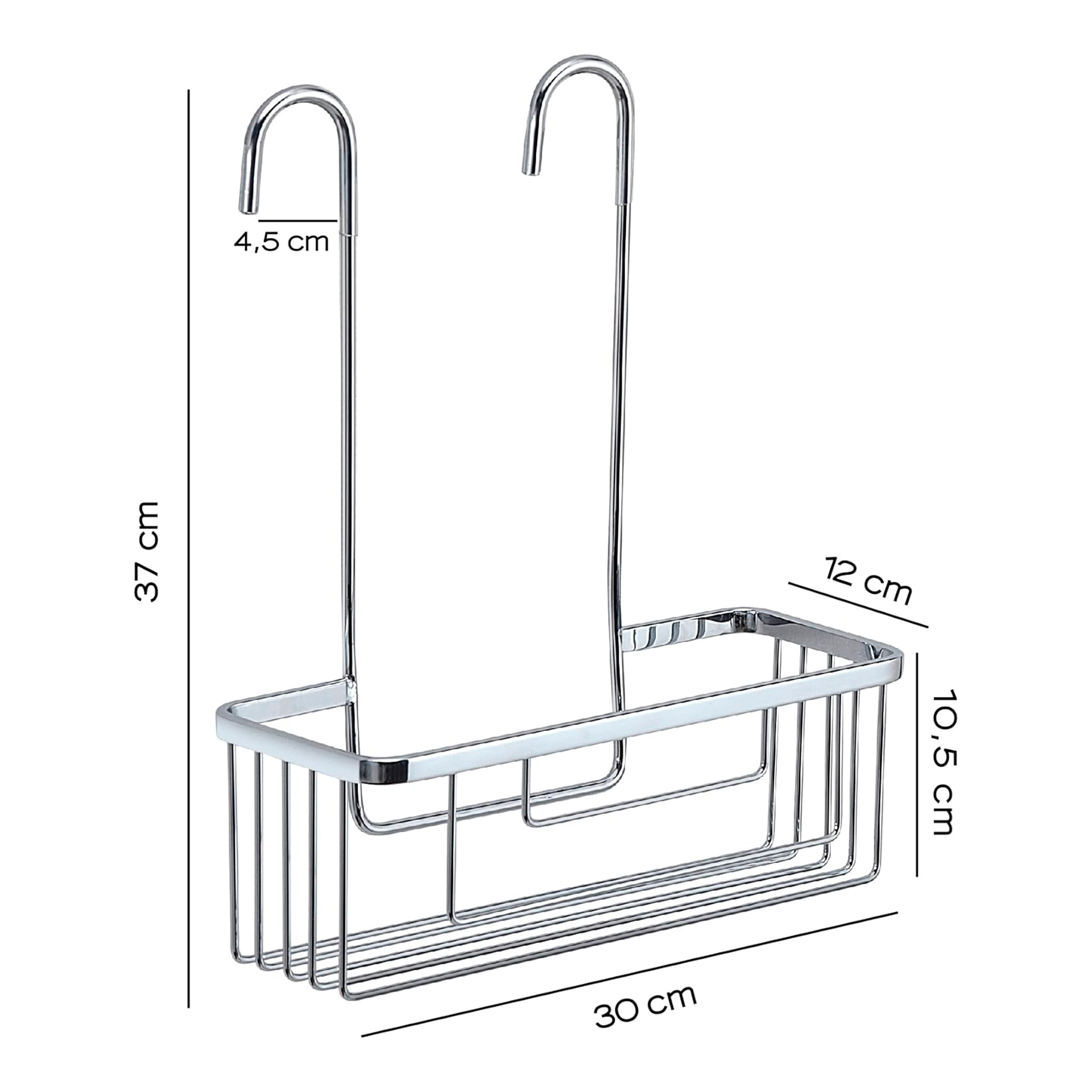 Cesto para Duche 30x12x37cm Cromado Gedy