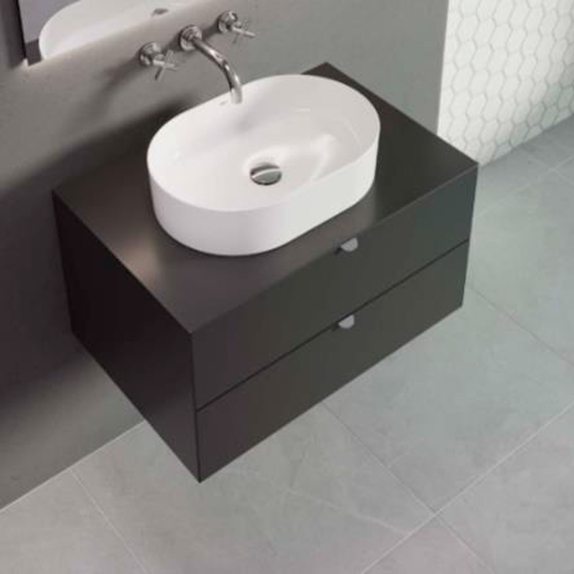 Lavatório de Pousar Branco 50,5x35x12cm Snap