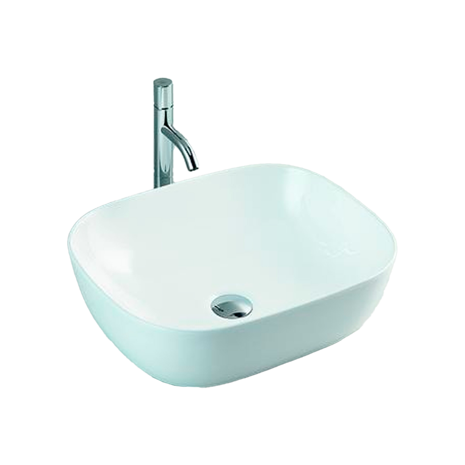 Lavatório de Pousar Branco 49x39,5x14,5cm Frost